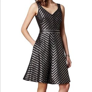 Karen Millen Metallic striped dress